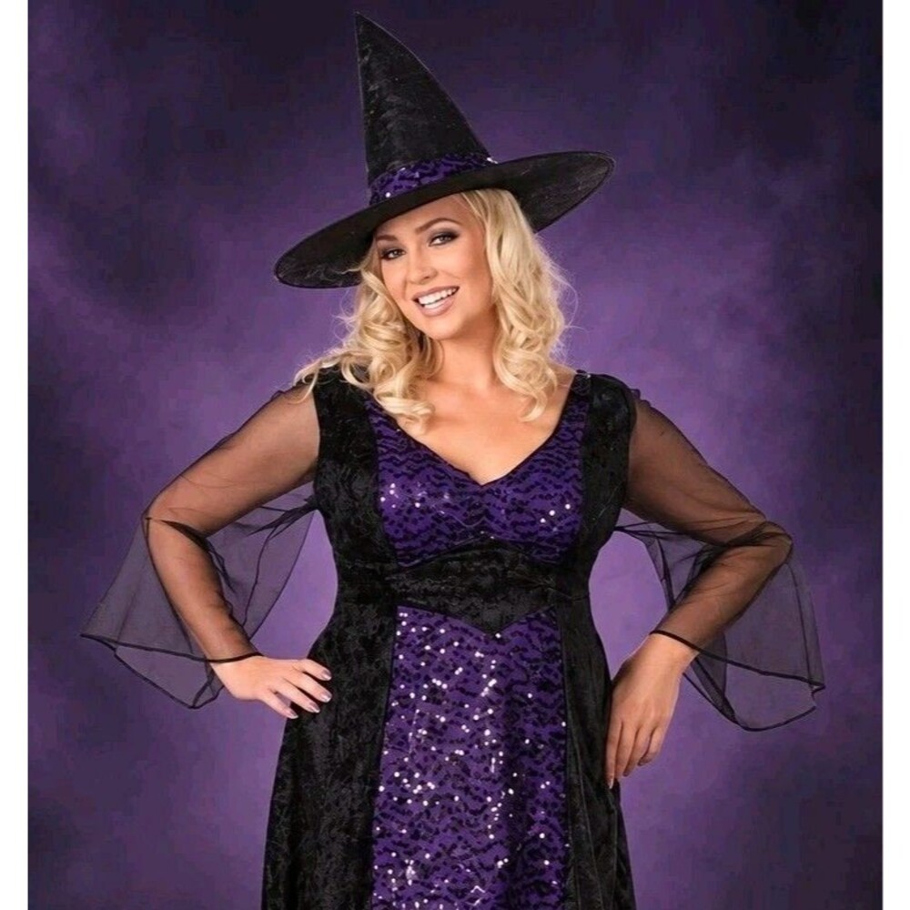 Disguise Brilliantly Bewitched Witch Halloween Costume Plus Size XXL 22 24 C50
